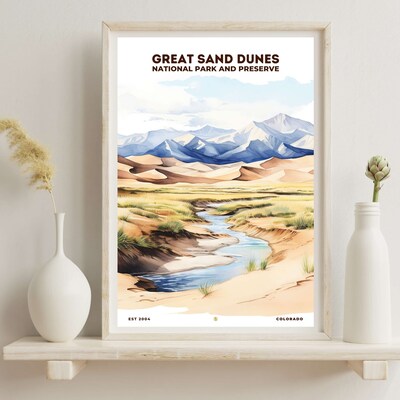 Great Sand Dunes National Park and Preserve Poster, Travel Art, Office Poster, Home Decor | S8 - image6